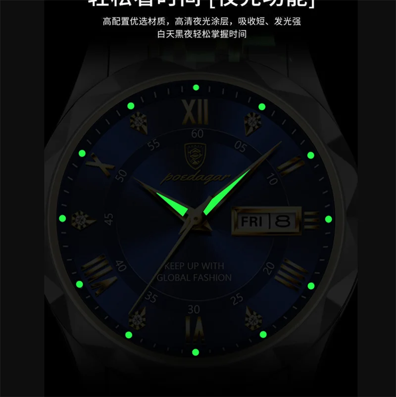 Montre Homme de Luxe POEDAGAR 615 – Élégance, Robustesse et Style Intemporel